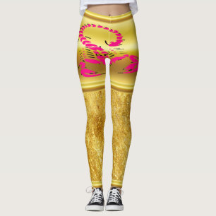 Roze giftige schorpioen zeer venomeus insect leggings