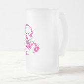 Roze giftige schorpioen zeer venomeus insect matglas bierpul (Voorkant rechts)