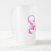 Roze giftige schorpioen zeer venomeus insect matglas bierpul (Voorkant links)