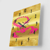 Roze giftige schorpioen zeer venomeus insect vierkante klok (Hoek)