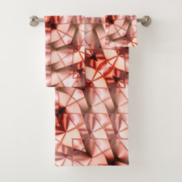 Roze gigantische 'parelbloemen', digitale tekening bad handdoek