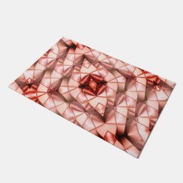 Roze gigantische 'parelbloemen', digitale tekening deurmat