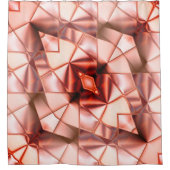 Roze gigantische 'parelbloemen', virtuele tekening douchegordijn (Voorkant)