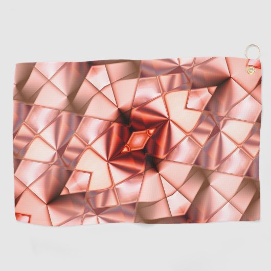 Roze gigantische 'parelbloemen', virtuele tekening golfhanddoek (Horizontaal)