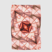 Roze gigantische 'parelbloemen', virtuele tekening golfhanddoek (Voorkant)