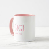 Roze Gigi Oprichtingsjaar Mok (Voorkant links)