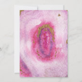 Roze Gilt Agate Wedding Invitations Kaart (Achterkant)