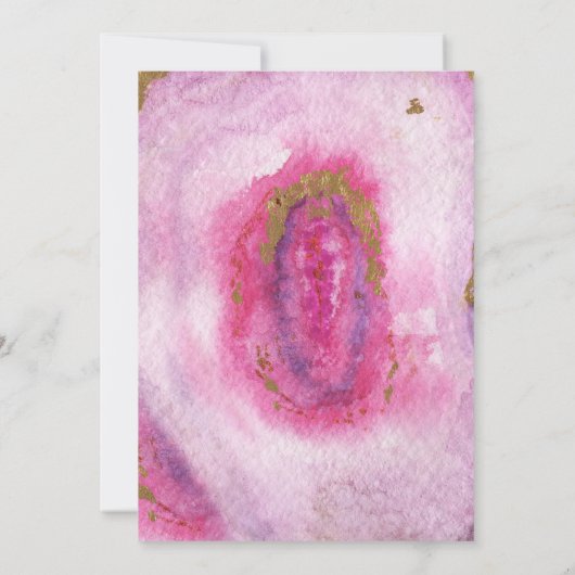 Roze Gilt Agate Wedding Invitations Kaart (Achterkant)
