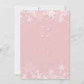 Roze Gingbread Huis Decoratie Feest Uitnodiging (Achterkant)