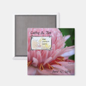 Roze Ginger Weddenschap Sparen de Datum Magneten v (Voorkant / Achterkant)