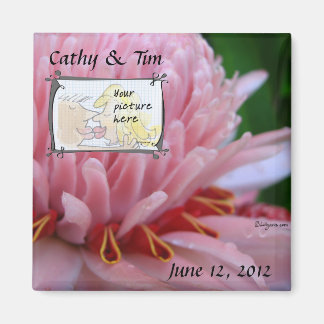 Roze Ginger Weddenschap Sparen de Datum Magneten v