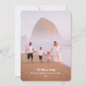 Roze Gingerbread House Foto Kerst Kaart (Achterkant)