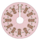 Roze Gingerbread Jongens Kerstboom Rok (Voorkant)