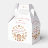 Roze Gingerbread Kerstkoekjes Exchange Naam Bedankdoosjes (Voorkant Zijde)