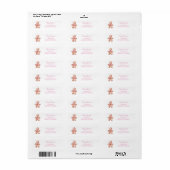 Roze Gingerbread Man Retouradres Label (Full Sheet)