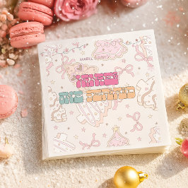 Roze GingerBread Winter Onederland 1e verjaardag Servet