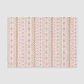 Roze Gingersnap Snoep Kerstmis Tissuepapier (Voorkant)