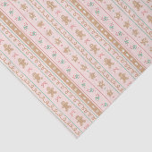 Roze Gingersnap Snoep Kerstmis Tissuepapier (Detail)