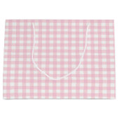 Roze Gingham 1 Groot Cadeauzakje (Voorkant)