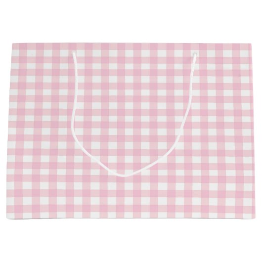 Roze Gingham 1 Groot Cadeauzakje (Voorkant)