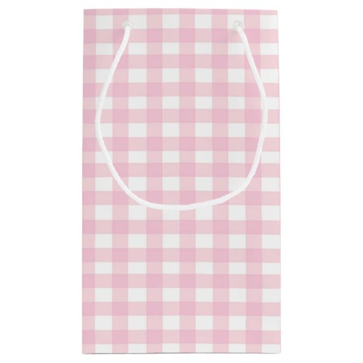 Roze Gingham 1 Klein Cadeauzakje (Achterkant)