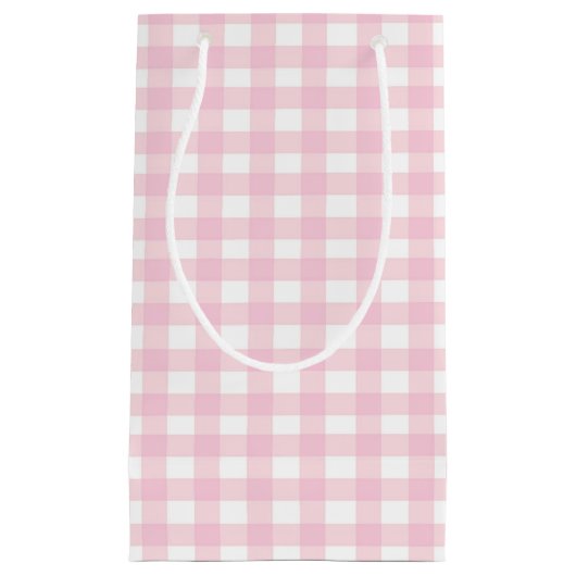 Roze Gingham 1 Klein Cadeauzakje (Voorkant)