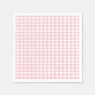 Roze Gingham 1 Servet