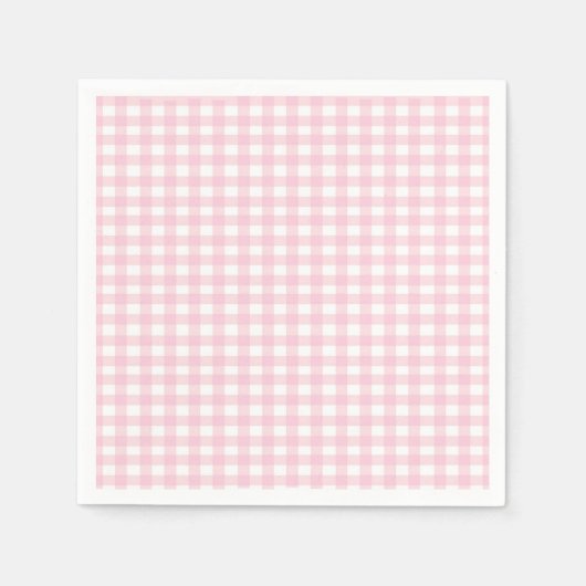 Roze Gingham 1 Servet (Voorkant)