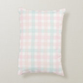 Roze Gingham Accent Kussen (Achterkant (Verticaal))