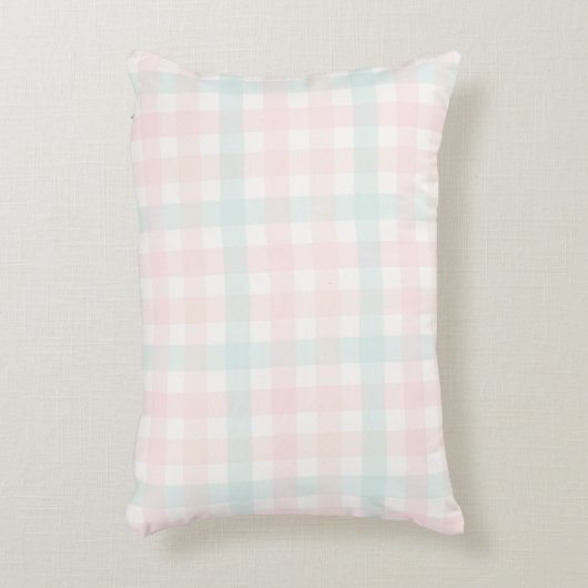 Roze Gingham Accent Kussen (Voorkant(Verticaal))