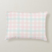 Roze Gingham Accent Kussen (Achterkant)