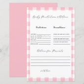 Roze Gingham Baby Predictions (Voorkant / Achterkant)