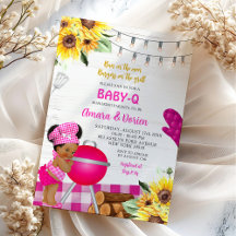 Roze Gingham Baby-Q Baby Shower in de achtertuin