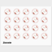 Roze Gingham Baby-Q Sticker (Vel)