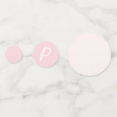 Roze gingham baby shower confetti (Achterkanten)