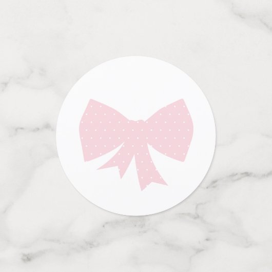 Roze gingham baby shower confetti (Kleine voorkant)