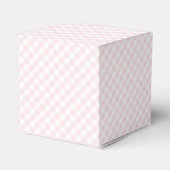Roze gingham baby shower gunst doos bedankdoosjes (Achterkant)