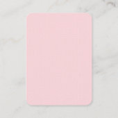 Roze gingham baby shower luier loterij ticket informatiekaartje (Achterkant)