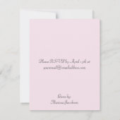 Roze Gingham Baby Shower-uitnodigingen Kaart (Achterkant)