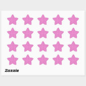 Roze Gingham Background Star-Sticker Ster Sticker (Vel)