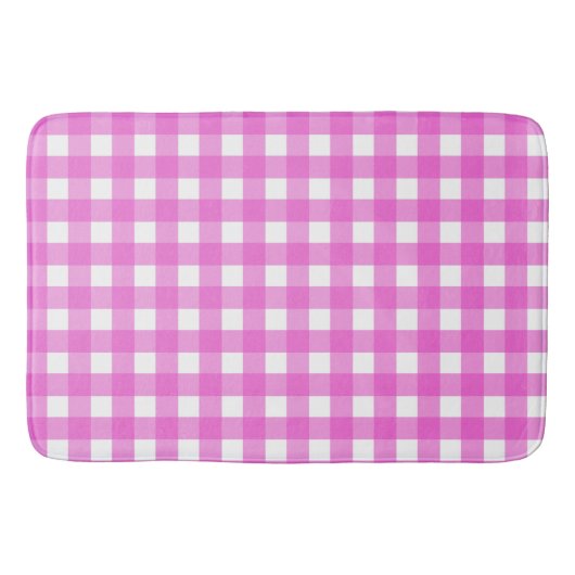Roze gingham badmat (Voorkant)