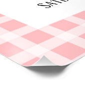 Roze Gingham Barnyard Glossy Welkom Poster (Hoek)