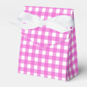 Roze gingham bedankdoosjes (Voorkant Zijde)