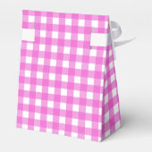 Roze gingham bedankdoosjes (Achterkant)