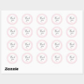 Roze Gingham Bedankje Favor Sticker (Vel)
