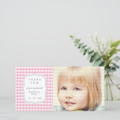 Roze Gingham - Bedankt bij elke gelegenheid (Staand voorkant)