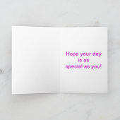  Roze Gingham Birthday Kaart (Binnen)