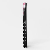 Roze Gingham Black Polka Dot iPhone 5 Hoesje (Achterkant/links)