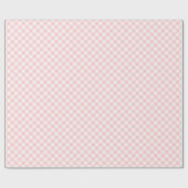 Roze Gingham Bloemen Cadeaupapier (Vlak)
