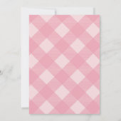 Roze Gingham Bloemen Herfst Pompoen Thema Verjaard Kaart (Achterkant)